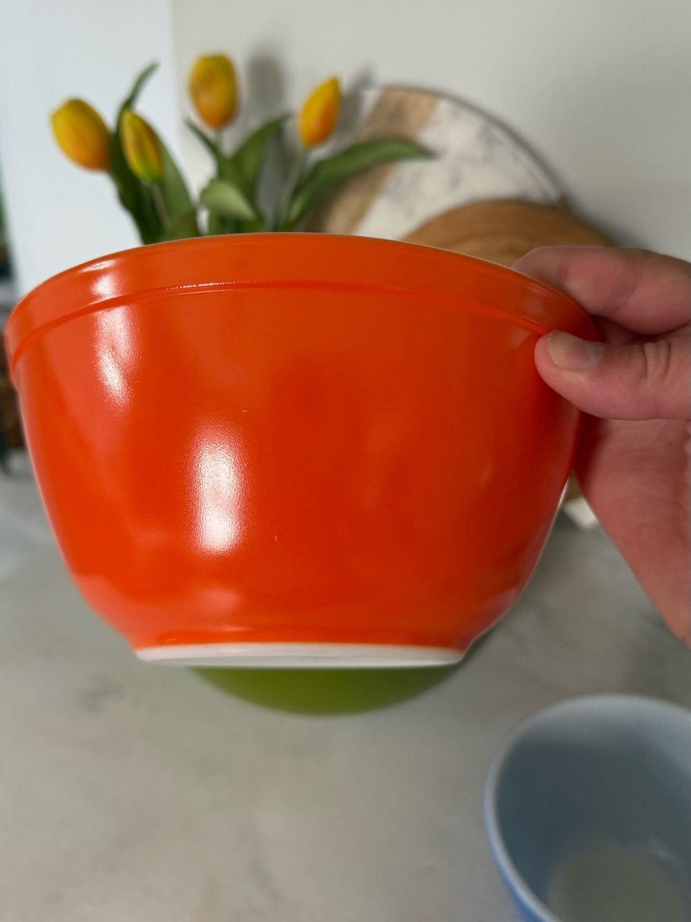 Pyrex Reverse Primary Nesting Bowl Set -Almost New - Picture 4 of 6